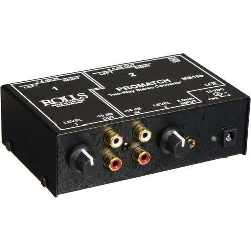 MB15B PROMATCH CONVERTS CONSUMER LEVEL STEREO RCA SIGNALS TO BALANCED XLR PROFESSIONAL LINE LEVEL & BACK